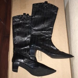 J. Renee black leather boot sz10.5